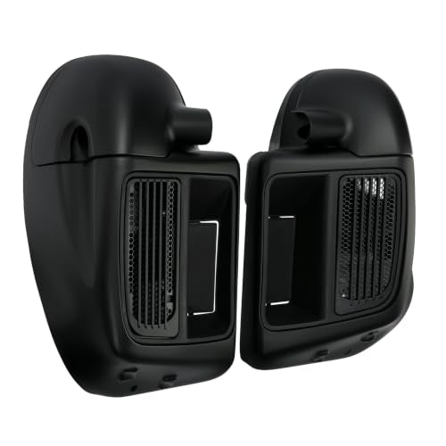 HR3 Charcoal Denim/Black Denim Water-Cooled Vented Fairing Lowers Kit Compatible with 2017 Electra Glide Ultra Limited FLHTK (Replace for OEM) - color: Charcoal Denim / Black Denim