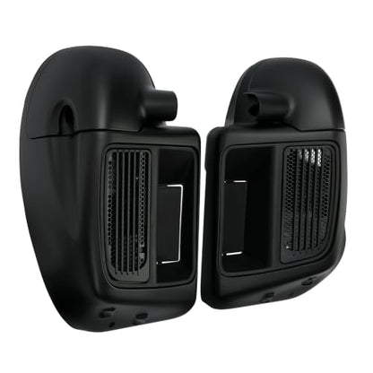 HR3 Charcoal Denim/Black Denim Water-Cooled Vented Fairing Lowers Kit Compatible with 2017 Electra Glide Ultra Limited FLHTK (Replace for OEM) - color: Charcoal Denim / Black Denim