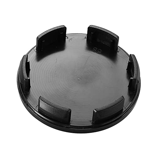 X AUTOHAUX 4 Pcs OD 58mm/2.28" Black 6 Clips Car Wheel Center Hub Cap Cover