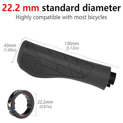 Ergonomic Non-Slip Comfort Bike Grips for BMX/Scooter - color: Black