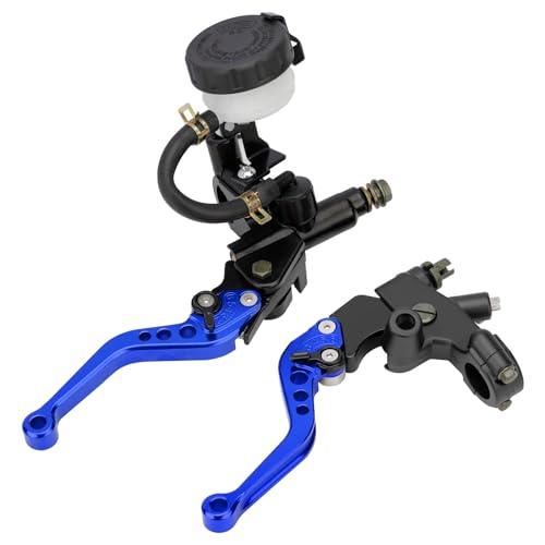 7/8" 22mm Motorcycle Brake Clutch Lever Master Cylinder Reservoir - color: Blue