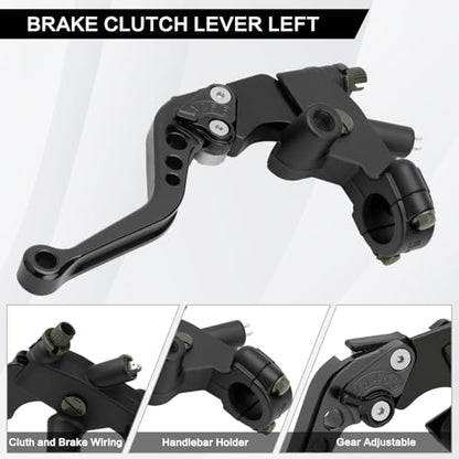 Motorcycle 7/8" 22mm Handlebar Brake Master Cylinder Clutch Lever - color: Black