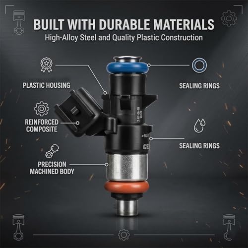 4 Holes Fuel Injector 0280158233, Replacement for Chrysler Replacement for Dodge Ram 1500/2500/3500 3.6L and More, Replaces 5184085AC, 4G2269 FJ1147