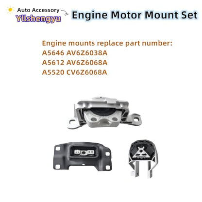 Engine Motor Transmission Mount Kit for Focus 2012-2018 2.0L L4 - size: Fits Focus 2012-2018 2.0L L4