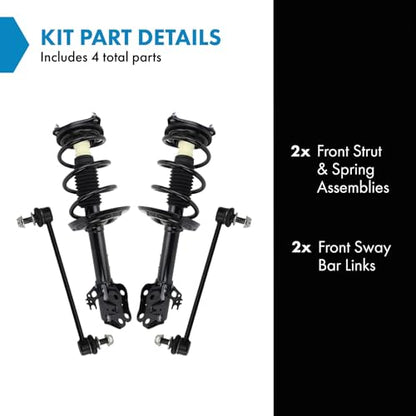 TRQ Front Suspension Kit Complete Strut & Coil Spring Assembly Sway Bar - style: PSA29047