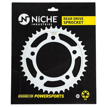 NICHE Drive Sprocket Chain Combo for Honda VT750C VT750CD VT750C2 Front 17 Rear 41 Tooth 525V O-Ring 122 Links - size: O-Ring Chain
