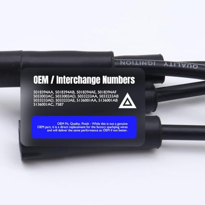 7570 Ignition Spark Plug Wires Compatible with Dodge Caravan - style: 7570