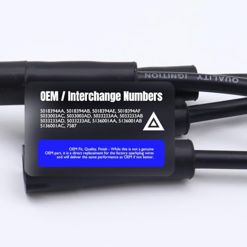 7570 Ignition Spark Plug Wires Compatible with Dodge Caravan - style: 7570