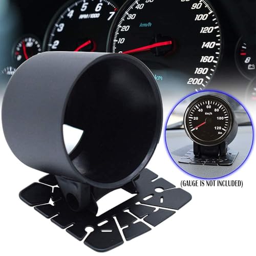AUTOXBERT 52mm 2" Universal Single Gauge Pod Swivel Dash Mount - Automotive Replacement Housing Meter Cup - Black - color: Single Hole