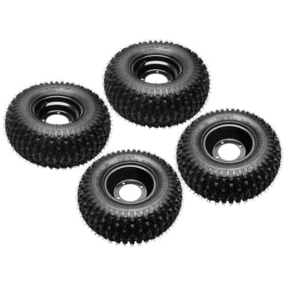4pcs 7 inch Tubeless Wheels 4 Lug Wheel 110mm Bolt Pattern 16x8-7 ATV Wheel Tires Rims 200/55-7 16x8.00-7 16x8x7 Go-Kart Tires 4 PR for Taotao Buggy Quad Bike Golf Cart Mini Bike Off Road 4PR