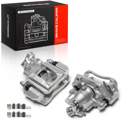 A-Premium Rear Left and Right Side Disc Brake Caliper with Bracket - style: Rear Driver and Passenger