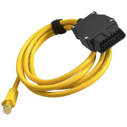 Connect Fit for OBD2 Cable Compatible with BM-WW F- Series Coding Ethernet ENET Rj45 OBD Interface Cable Coding E-SYS ISTA + ICOM Bootmod3 Bimmercode (6.6ft/2M) - size: OBD2 Rj45