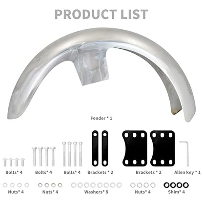21-Inch Front Fender Fit for Harley Touring 1996-2023 - size: For 21" 120 R21 Unpainted