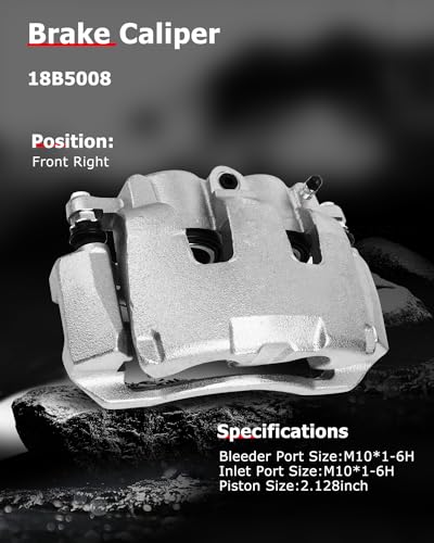 cciyu Front Right Disc Brake Caliper Assembly With Bracket 18B5008 - size: Front Right[18B5008]