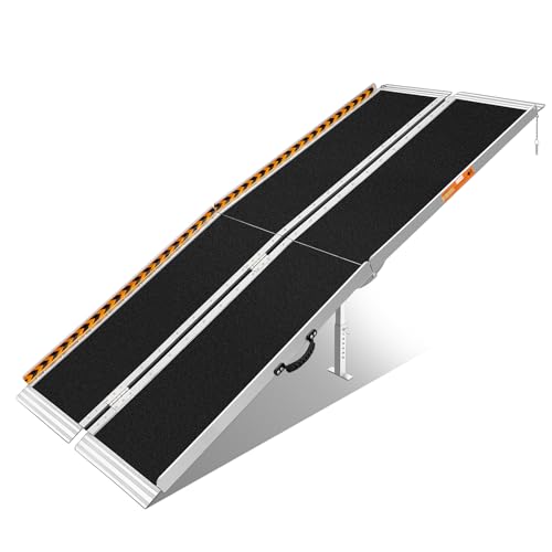 FACHNUO 8FT Portable Wheelchair Ramp for Home Steps, with Support Legs - size: 8FT(Using height 8-24'')