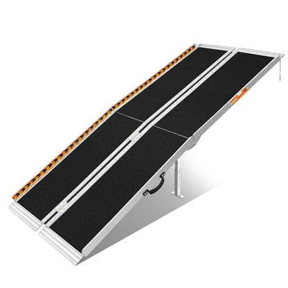 FACHNUO 8FT Portable Wheelchair Ramp for Home Steps, with Support Legs - size: 8FT(Using height 8-24'')