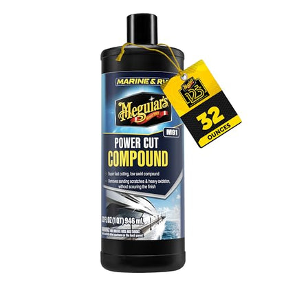 Meguiar's M91 Marine/RV Power Cut Compound, 32oz - size: 32 Fluid Ounce, style: Power-Cut Compound