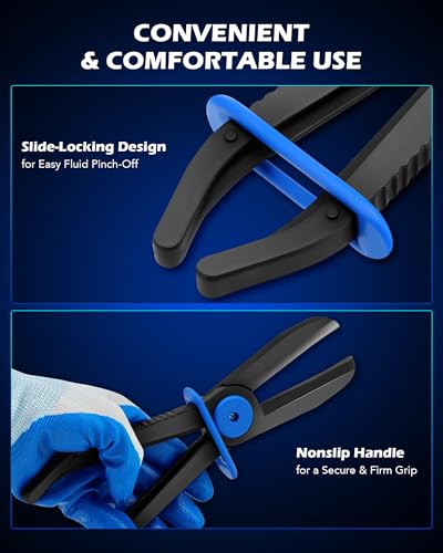 OMT Hose Pinch Off Pliers, 3 Pc Long Reach Hose Clamp Set For Brake Lines - style: Straight