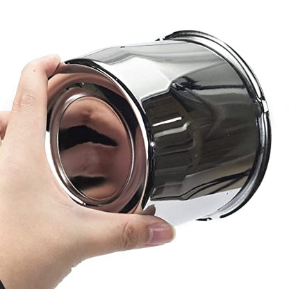 RTrhinotuning 4pcs 5.15in Push Through Wheel Center Caps Chrome Silver Truck Trailer Wheels Hub Caps 4.31in Height - color: Chrome, size: 5.15" Center Hole, 4.31" Height