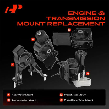 A-Premium Engine Motor Mount and Transmission Mount Kit, Set of 4 - style: Automatic - 2003-2008 Vibe/Corolla/Matrix