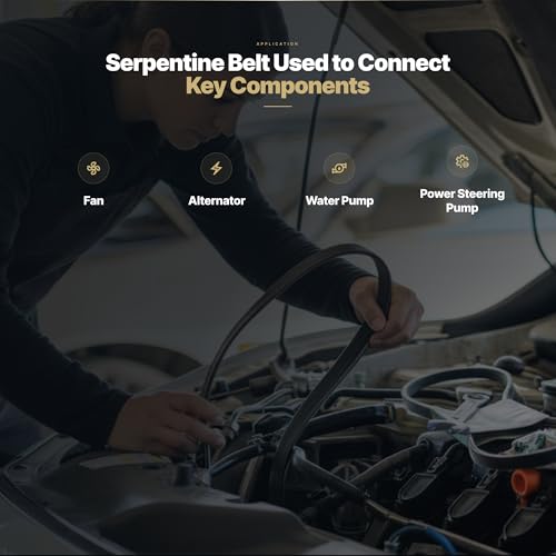 6PK2095 Serpentine Drive Belt 6-Rib 82.48 in for 13-15 ILX - size: 6PK2095-2095mm