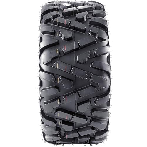 Set of 2 26x11-14 Heavy Duty ATV All Terrain Tubeless Off-Road Tires 6 PR, Directional Grip for Mud Trail Sand, Replacement Tire for ATV UTV Vehicles - size: 26x11-14