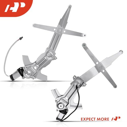 A-Premium Front Driver and Passenger Side Power Window Regulator with Motor - style: Front Driver and Passenger