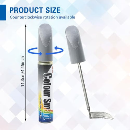 Touch Up Paint for Cars, Car Paint Scratch Repair Kit, Auto Pen Scratch Repair Two-In-One Touch Up Paints, Car Wheel Scratch Repair Touch Up Paints Pen Universal Fit Most Vehicle Wheels (Silver) - color: Silver