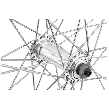 Wheel Front 27 x 1-1/4 Alloy Rim, Silver, 36H, Schrader