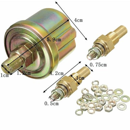 52mm 3 in 1 Car Auto Gauge Kit, 12V Triple Gauge Kit Oil Temp Water Temp Temperature Oil Pressure Gauge Meter for Car with Sensor