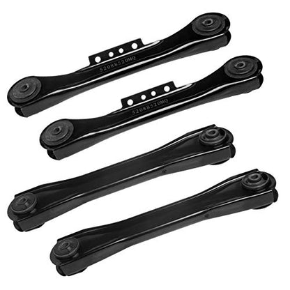 TUCAREST 4Pcs Rear Suspension Kit K620246 x2 K620245 x2 Left Right Rear Control Arm Assembly Compatible With 1993 94 95 96 97 1998 Je-ep Grand Cherokee Upper and Lower - size: K620246 K620245 (93-98 Grand Cherokee,Rear)