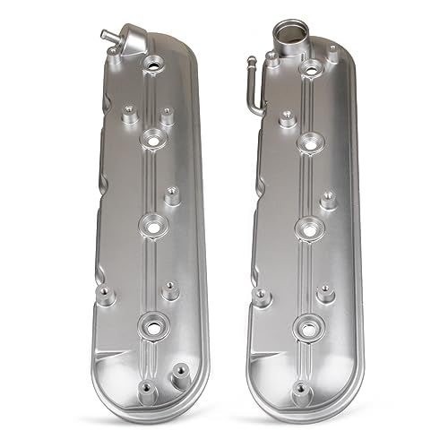 Valve Cover Compatible with Chevy Avalanche Silverado 1999-2008 Gmc Sierra Savana 1999-2008 Buick Rainier 2003-2008 Cadillac Escalade 2002-2008 4.8L 5.3L 6.0L Replace 12570427 12582224 - color: WHITE(Upgrade Aluminum)
