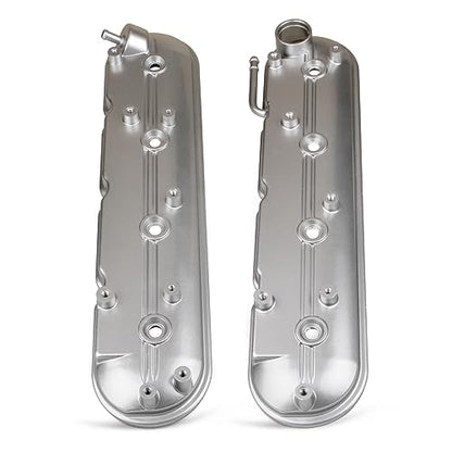 Valve Cover Compatible with Chevy Avalanche Silverado 1999-2008 Gmc Sierra Savana 1999-2008 Buick Rainier 2003-2008 Cadillac Escalade 2002-2008 4.8L 5.3L 6.0L Replace 12570427 12582224 - color: WHITE(Upgrade Aluminum)