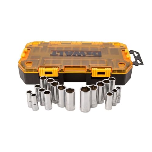 DEWALT DWMT73812 Tool Kit 3/8'' Drive Deep Socket Set, 20 Piece - style: 3/8" Drive