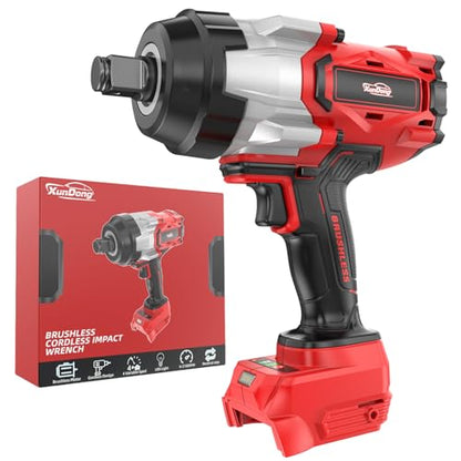 Cordless Impact Wrench 3/4" Compatible with Milwaukee 18V Battery, 1850Ft-lbs(2500N.m) High Torque Impact Gun Heavy Duty, Brushless Electric Power Impact Driver with 4 Speed Modes & LED Work Light - size: 3/4" 2500NM Compatible with Milwaukee