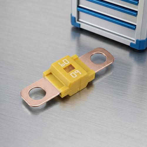 5Pcs AMI/Midi Fuse Kit - High Current Bolt-on Fuses for Battery Fuse Replacement - Heavy Duty Truck Fuses for Cars, RVs, Construction Vehicles & Marine Audio Systems (60A) - size: 60A