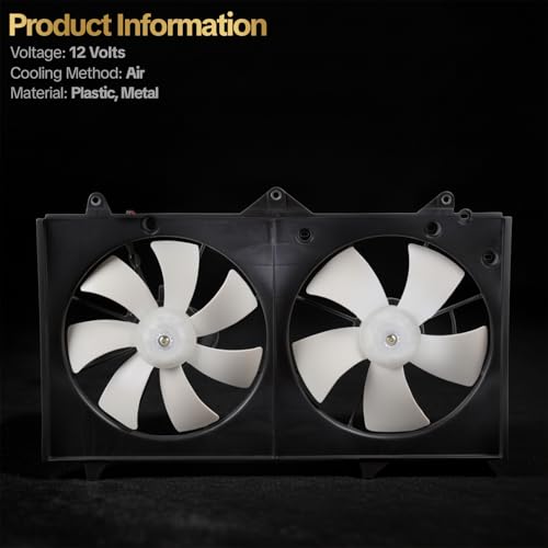 620-531 Engine Radiator Cooling Fan Assembly for 2002-2006 Toyota Camry for 2002-2008 Toyota Solara 2.4L Replaces OE 620-545 1636103071 - size: Camry 2.4L 2002-2006, Solara 2.4L 2002-2008