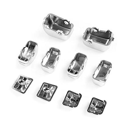 Chrome Hand Control Switch Housing Switch Cap Kit Compatible for Harley Davidson Touring Electra Road Glide Road King Tri Glide Ultra FLHTCU FLTR FLHR 1996-2013