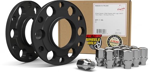 Wheel Accessories Parts 2 Hub Centric Billet Wheel Spacers Kit with Lugs 15mm Thick 6x5.50 6x139.7mm 77.80mm Hub Includes 12 Pcs M14x1.5 Chrome ET Lug Nuts Fits Nissan Armada Titan XD RAM 1500 - color: Chrome, size: Factory Style Lug Kit
