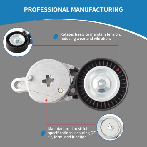 39106 Engine Belt Tensioner Serpentine Belt Drive Kit - size: 90K-39106