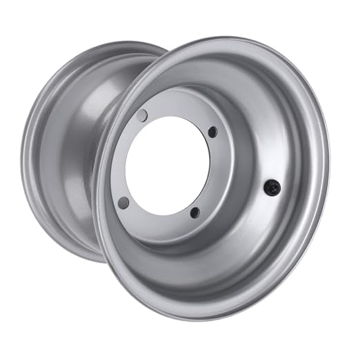 18X9.50 8 ATV Wheel Rim Aluminum Alloy High Strength 8 Inch Wheel Rim Hub Go Karts Carts Silver (Four Hole (Hole Spacing: 110mm / 4.33in) - size: Four Hole (Hole Spacing: 110mm / 4.33in