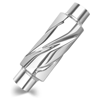 Peastorm Glasspack 3 Inch Muffler Exhaust Pipe, Universal Performance Resonator Dual Loud Exhaust Tip 3 Inch Inlet for Trucks Car - size: 3 inch
