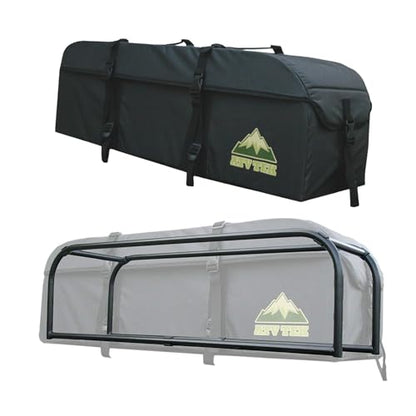 ATV Tek Black Expedition Cargo Bag, Water Resistant ATV Storage Bag with Steel Frame, Insulated Lid and Zipper-Free Access, Durable ATV Rack Bag for Hunting, Fishing, Trail Gear and Utility Storage