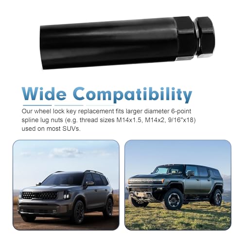 Wheel Lug Nut Socket Adapter, Small 6 Spline Lug Nut Socket, Fuel Rim Lug Nut Lock Removal for 19 mm (3/4 Inch) & 21 mm (13/16 Inch) Hex Socket Wrench, Universal for Most Cars - size: Small 6 Spline