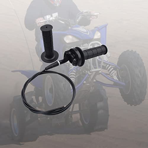 Twist Throttle Accelerator Handle Grips and Cable Set for 7/8" 50cc 150cc 250cc Mini Bike ATV Quad Pit Bike Dirtbike (22mm) - size: Straight Cable