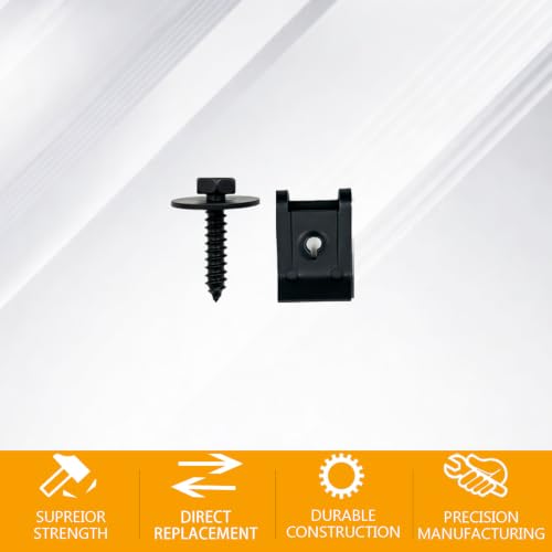 M4.2 Universal Fender Liner Screw and U Clips Fits Various Vehicles - size: M4.2