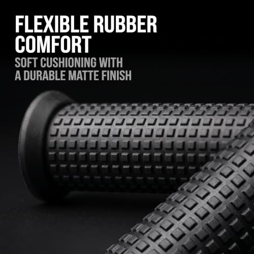 2Pcs Black Bike Long/Short Handlebar Grips for Twising Shifter, Shockproof Anti Slip MTB Parts, Anti Slip Soft TPR Rubber Handlebars, Headsets and Stems Grips (Long&Short)