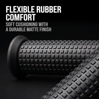 2Pcs Black Bike Long/Short Handlebar Grips for Twising Shifter, Shockproof Anti Slip MTB Parts, Anti Slip Soft TPR Rubber Handlebars, Headsets and Stems Grips (Long&Short)