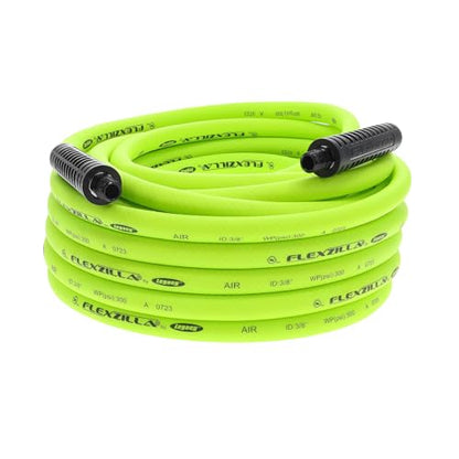 Flexzilla Air Compressor Hose, 3/8 in. x 50 ft., 1/4 in. MNPT Fittings, No-Kink, All Weather, Lightweight, Premium Hybrid Polymer, 300 PSI, ZillaGreen - size: 50ft, style: 3/8"