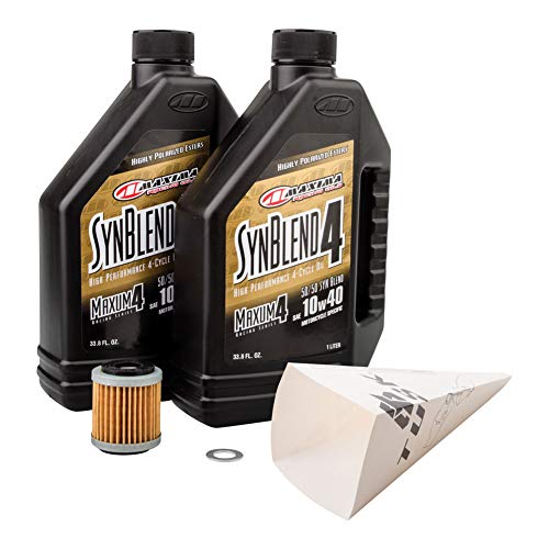 Tusk 4-Stroke Oil Change Kit Compatible with Yamaha YZ250F 2003-2018/WR250F 2003-2019/WR450F 2003-2021/YZ450F 2006-2009, 2014-2017 (Maxima Synthetic Blend 10W-40) - size: Maxima Synthetic Blend 10W-40